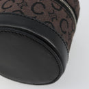 CELINE C Macadam Canvas Pouch PVC Leather Brown Gold Auth 184972A-7