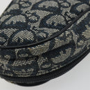 Christian Dior Trotter Canvas Satteltasche Marinegold Auth 184973A-16