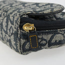 Christian Dior Trotter Canvas Satteltasche Marinegold Auth 184973A-8
