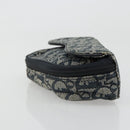 Christian Dior Trotter Canvas Satteltasche Marinegold Auth 184973A-3