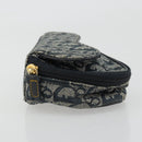 Christian Dior Trotter Canvas Satteltasche Marinegold Auth 184973A-4