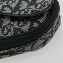 Christian Dior Trotter Canvas Satteltasche Marinegold Auth 184973A-7