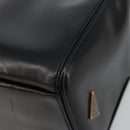 PRADA Hand Bag Leather Black Gold Auth 184974SV-17
