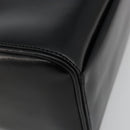 PRADA Hand Bag Leather Black Gold Auth 184974SV-18