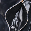 PRADA Hand Bag Leather Black Gold Auth 184974SV-27