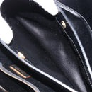 PRADA Hand Bag Leather Black Gold Auth 184974SV-28