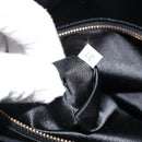 PRADA Hand Bag Leather Black Gold Auth 184974SV-10