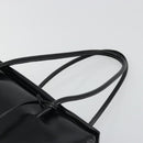 PRADA Hand Bag Leather Black Gold Auth 184974SV-14