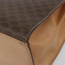 CELINE Macadam Canvas Hand Bag PVC Leather Brown Gold Auth 184975V-17