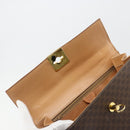 CELINE Macadam Canvas Hand Bag PVC Leather Brown Gold Auth 184975V-8