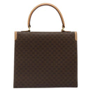 CELINE Macadam Canvas Hand Bag PVC Leather Brown Gold Auth 184975V-2
