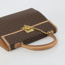 CELINE Macadam Canvas Hand Bag PVC Leather Brown Gold Auth 184975V-6