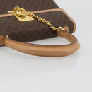 CELINE Macadam Canvas Hand Bag PVC Leather Brown Gold Auth 184975V-7