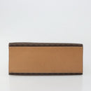 CELINE Macadam Canvas Hand Bag PVC Leather Brown Gold Auth 184975V-5