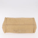 Chloe Paddington Hand Bag Leather Beige Silver Auth 184977A-10