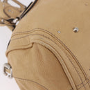 Chloe Paddington Hand Bag Leather Beige Silver Auth 184977A-11
