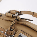 Chloe Paddington Hand Bag Leather Beige Silver Auth 184977A-17