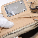 Chloe Paddington Hand Bag Leather Beige Silver Auth 184977A-19