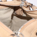 Chloe Paddington Hand Bag Leather Beige Silver Auth 184977A-21