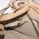 Chloe Paddington Hand Bag Leather Beige Silver Auth 184977A-23