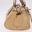 Chloe Paddington Hand Bag Leather Beige Silver Auth 184977A-6