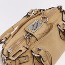 Chloe Paddington Hand Bag Leather Beige Silver Auth 184977A-7