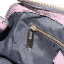 BURBERRY Hand Bag Leather Purple Silver Auth 184978-24