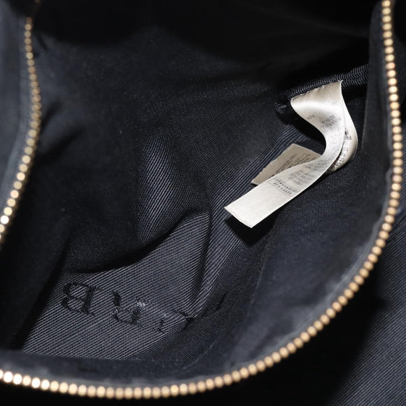 BURBERRY Hand Bag Leather Purple Silver Auth 184978