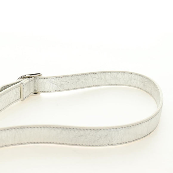 Christian Dior Hand Bag Leather 2way Silver Auth 184980V