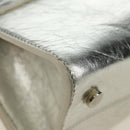 Christian Dior Hand Bag Leather 2way Silver Auth 184980V-13