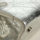 Christian Dior Hand Bag Leather 2way Silver Auth 184980V-15