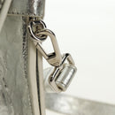 Christian Dior Hand Bag Leather 2way Silver Auth 184980V-17