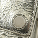 Christian Dior Hand Bag Leather 2way Silver Auth 184980V-18