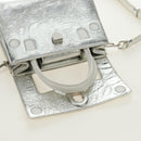 Christian Dior Hand Bag Leather 2way Silver Auth 184980V-20