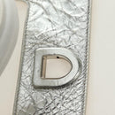 Christian Dior Hand Bag Leather 2way Silver Auth 184980V-21
