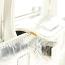 Christian Dior Hand Bag Leather 2way Silver Auth 184980V-29
