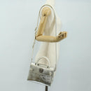 Christian Dior Hand Bag Leather 2way Silver Auth 184980V-30