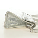 Christian Dior Hand Bag Leather 2way Silver Auth 184980V-5