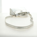 Christian Dior Hand Bag Leather 2way Silver Auth 184980V-9