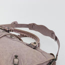 BALENCIAGA The City Hand Bag Leather 2way Purple 115748 Auth 184981SM-10