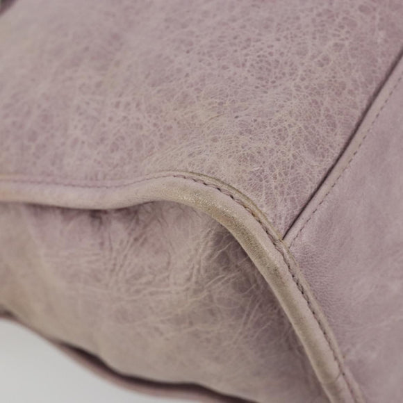 BALENCIAGA The City Hand Bag Leather 2way Purple 115748 Auth 184981SM