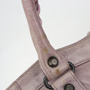 BALENCIAGA The City Hand Bag Leather 2way Purple 115748 Auth 184981SM-16
