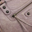 BALENCIAGA The City Hand Bag Leather 2way Purple 115748 Auth 184981SM-19