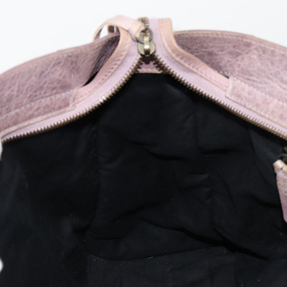 BALENCIAGA The City Hand Bag Leather 2way Purple 115748 Auth 184981SM