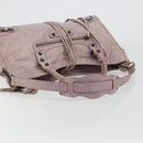 BALENCIAGA The City Hand Bag Leather 2way Purple 115748 Auth 184981SM-9