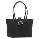 GUCCI Tote Bag Canvas Black Gold 002 1109 Auth 184982-2