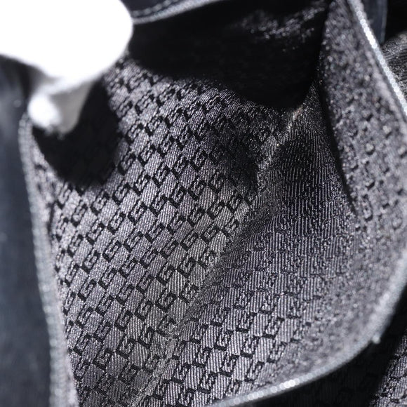 GUCCI Tote Bag Canvas Black Gold 002 1109 Auth 184982