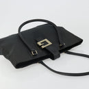 GUCCI Tote Bag Canvas Black Gold 002 1109 Auth 184982-6
