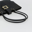 GUCCI Tote Bag Canvas Black Gold 002 1109 Auth 184982-7