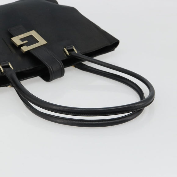 GUCCI Tote Bag Canvas Black Gold 002 1109 Auth 184982